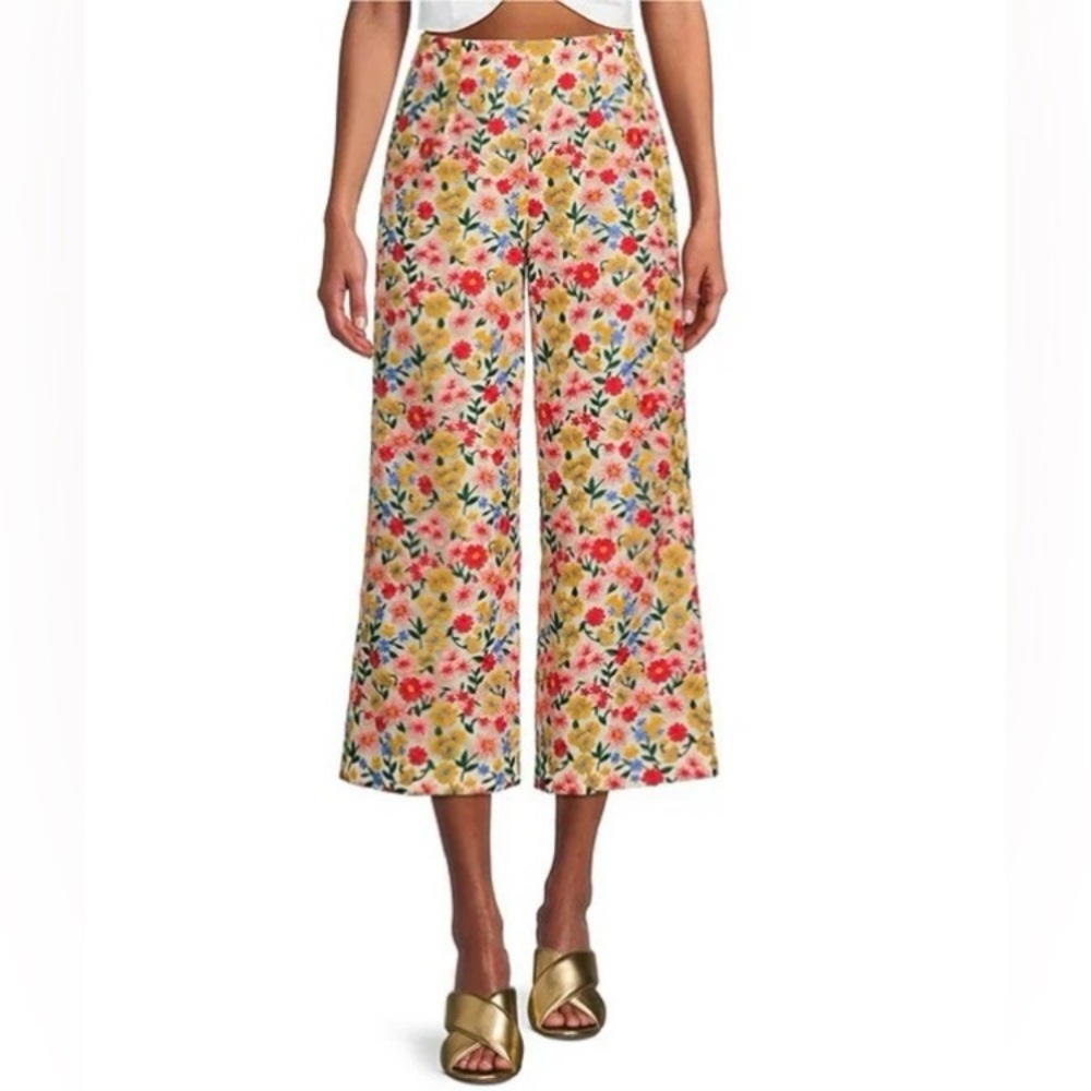 ANTONIO MELANI Floral Wide Leg Pants - Multicolor